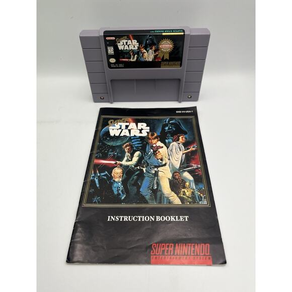 Super Star Wars (Super Nintendo SNES, 1992) With Manual Tested, Working Clean